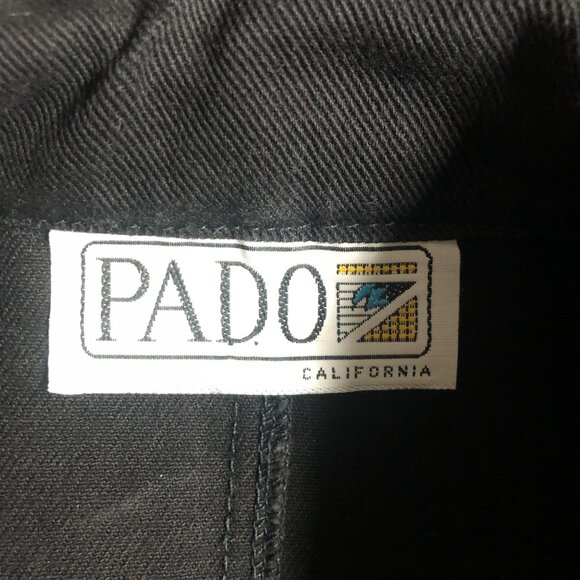 Pado California Embellished Black Denim Jacket Womens Medium-Large Vintage 80s - Picture 6 of 7